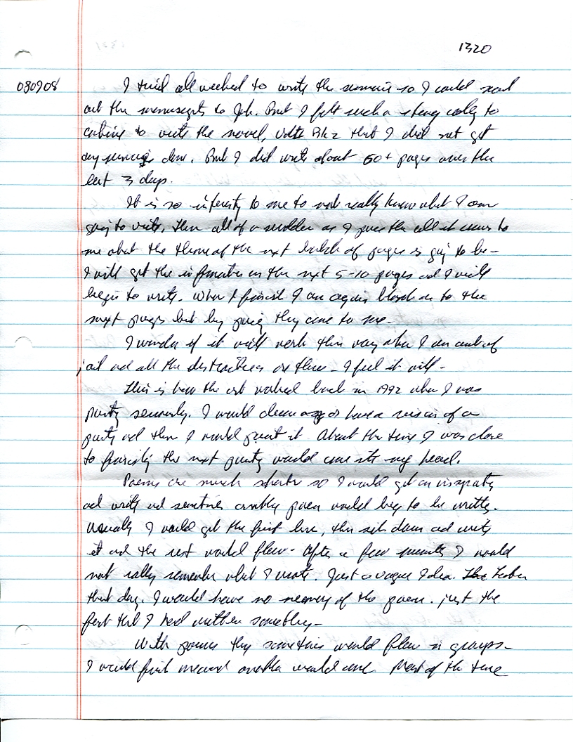 Dr John WorldPeace 2008 Prison Journal